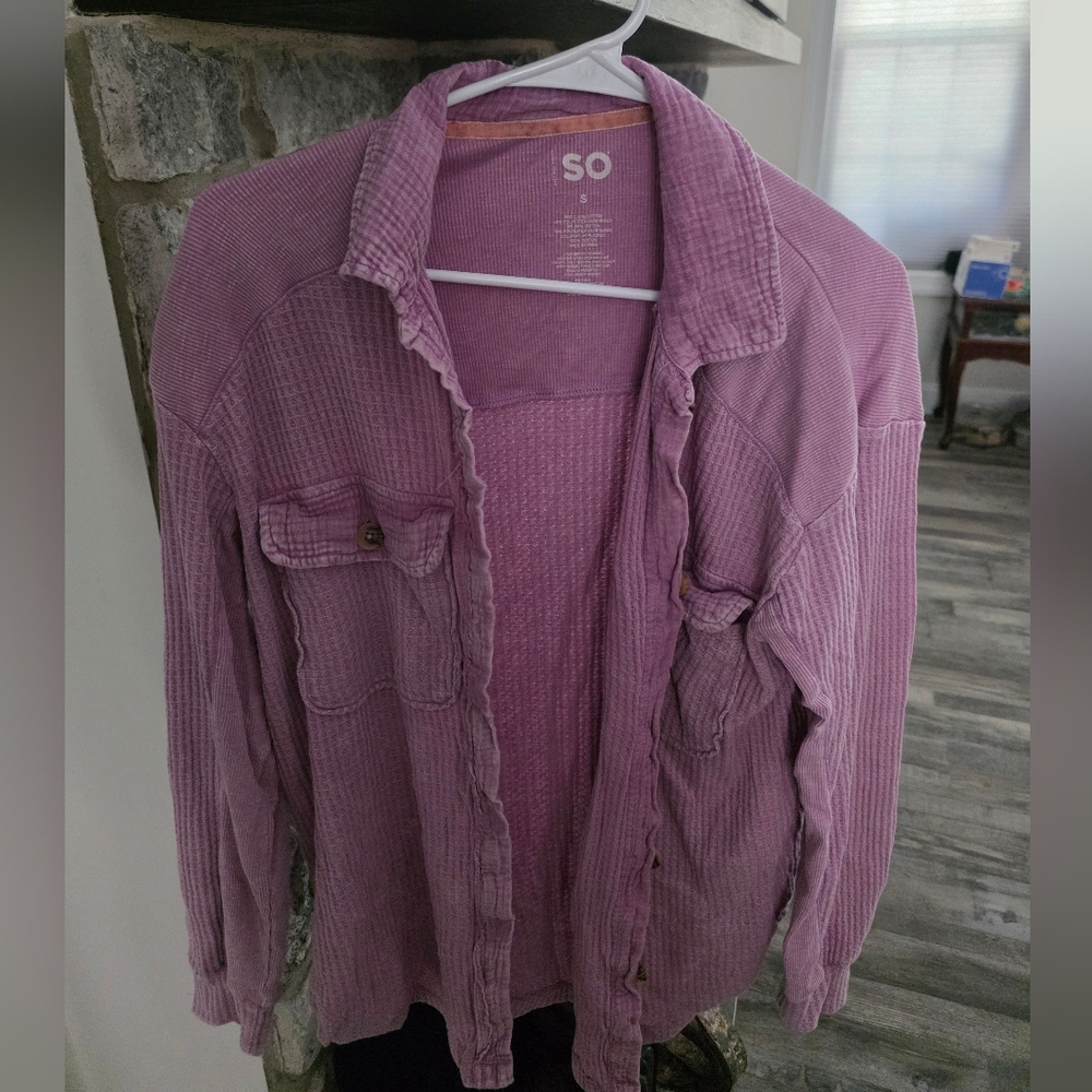 SO Mauve Textured Shirt